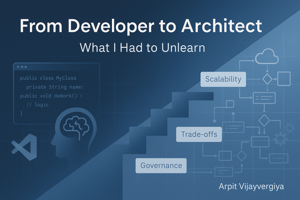 From Developer to Architect: What I Had to Unlearn - Arpit vijayvergiya